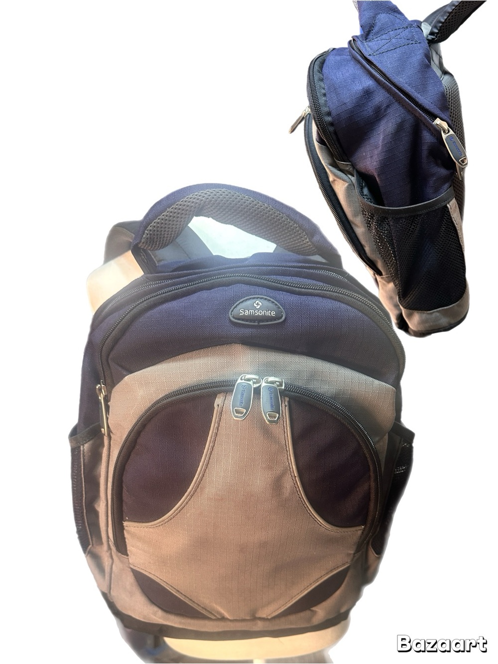 Samsonite Two-Tone Navy Blue and Grey Backpack